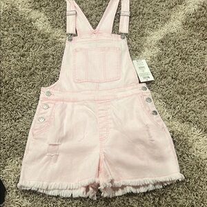No Boundaries Soft Pink Denim Overalls